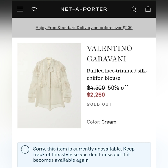 Valentino semi-sheer lace blouse 40 NWT - Picture 12 of 12